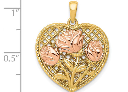 14k Two-tone Pendants Style K5849 - Classique Jewelry Inc.