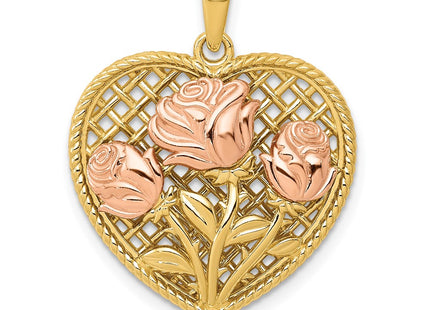 14k Two-tone Pendants Style K5849 - Classique Jewelry Inc.