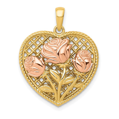 14K gold heart pendant