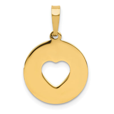 14K gold circle pendant