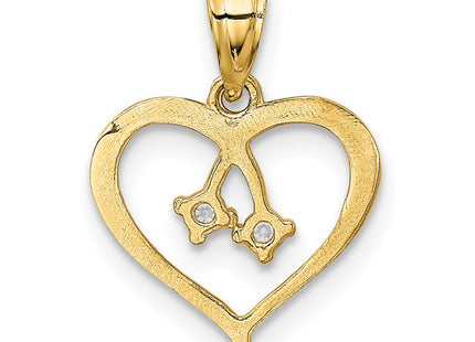 14k Yellow Gold Pendants Style K5863 - Classique Jewelry Inc.