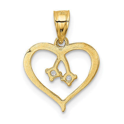 14k Yellow Gold Pendants Style K5863 - Classique Jewelry Inc.