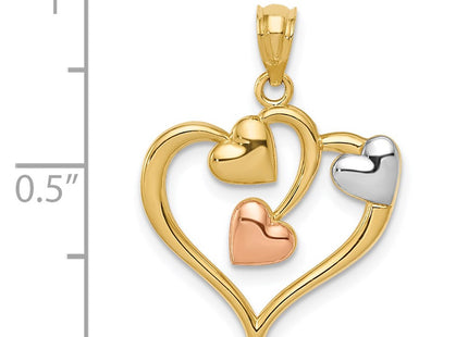 14k Two-tone Pendants Style K5865 - Classique Jewelry Inc.