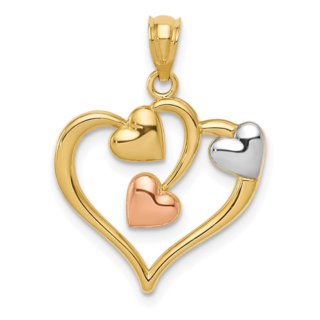 14k Two-tone Pendants Style K5865 - Classique Jewelry Inc.