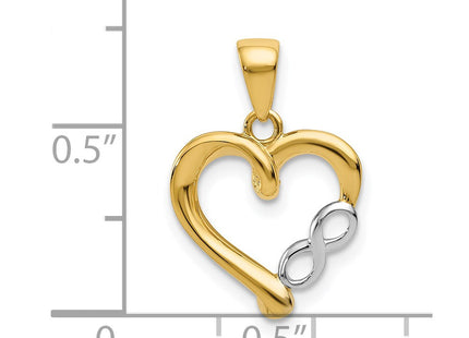 14k Yellow & Rhodium Pendants Style K5873 - Classique Jewelry Inc.