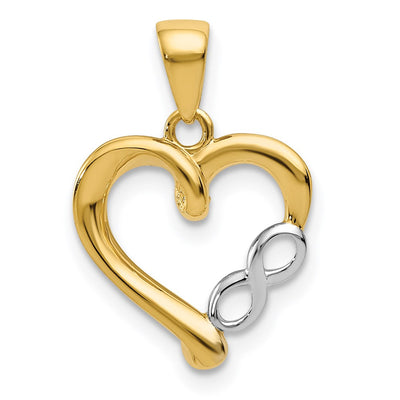 14K gold infinity pendant