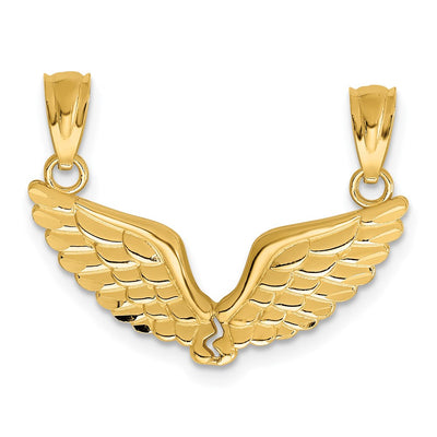 14K gold angel pendant