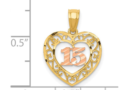 14k Two-tone Pendants Style K5886 - Classique Jewelry Inc.