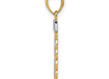 14k Yellow & Rhodium Pendants Style K5888 - Classique Jewelry Inc.