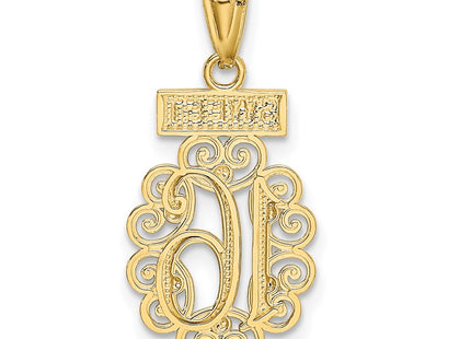 14k Yellow & Rhodium Pendants Style K5888 - Classique Jewelry Inc.