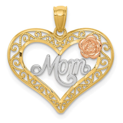 14K gold heart pendant