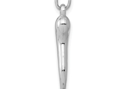 14K white gold charm, alternate view