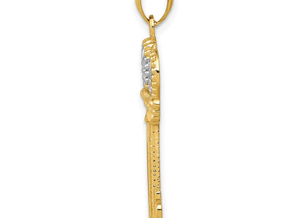 14k Yellow & Rhodium Jewelry Style K5939 - Classique Jewelry Inc.