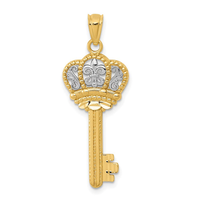 14k Yellow & Rhodium Jewelry Style K5939 - Classique Jewelry Inc.