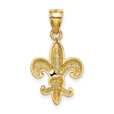 14K Polished Fleur de Lis Pendant