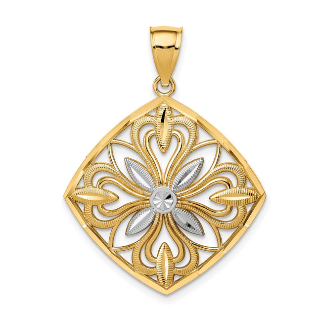 14k Yellow & Rhodium Jewelry Style K5953 - Classique Jewelry Inc.