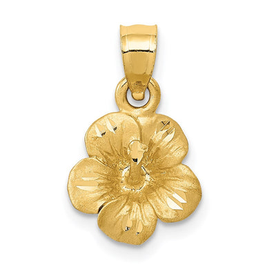 14K gold flower pendant