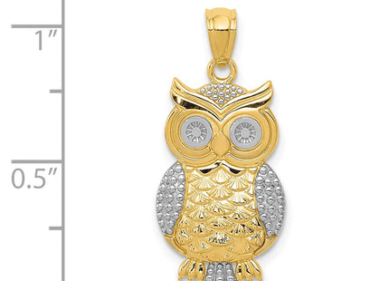 14k Yellow & Rhodium Pendants Style K5978 - Classique Jewelry Inc.