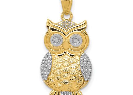 14k Yellow & Rhodium Pendants Style K5978 - Classique Jewelry Inc.