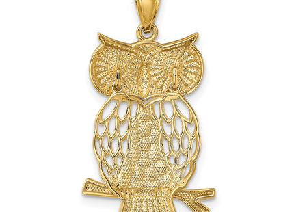 14k Yellow & Rhodium Pendants Style K5979 - Classique Jewelry Inc.