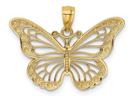 14k Yellow & Rhodium Pendants Style K5985 - Classique Jewelry Inc.