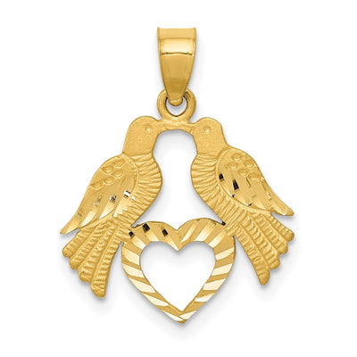 14K gold heart pendant