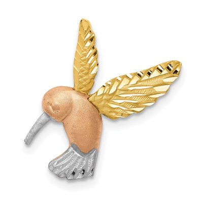 14K gold hummingbird pendants & charm