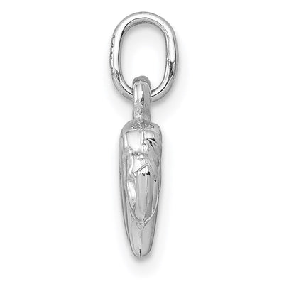 14K White Gold Elephant Charm, 14 x 13mm
