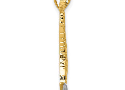 14k Yellow & Rhodium Pendants Style K6016 - Classique Jewelry Inc.