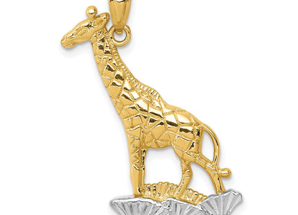 14k Yellow & Rhodium Pendants Style K6016 - Classique Jewelry Inc.