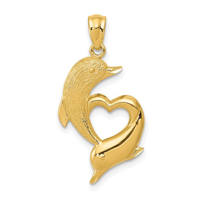 14K gold heart pendant