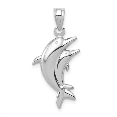 14K white gold pendant