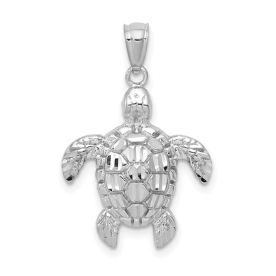 14K white gold pendant