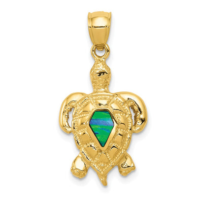 14K gold opal pendant