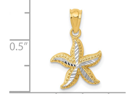 14k Yellow & Rhodium Pendants Style K6060 - Classique Jewelry Inc.