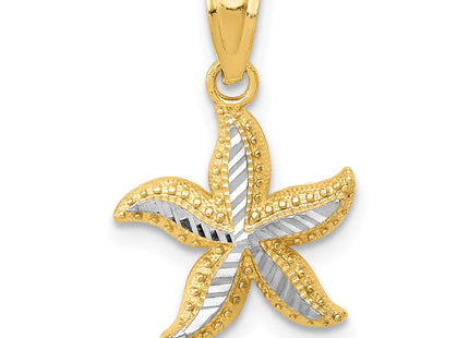 14k Yellow & Rhodium Pendants Style K6060 - Classique Jewelry Inc.