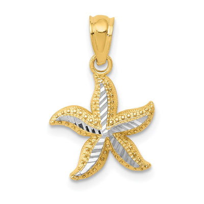 14K gold starfish pendant