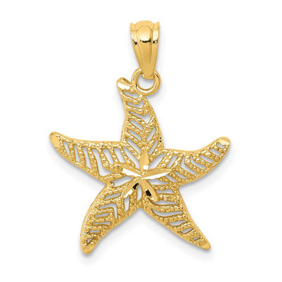 14K gold starfish pendant