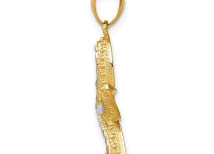 14K gold starfish pendant, alternate view