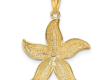 14K gold starfish pendant, another view
