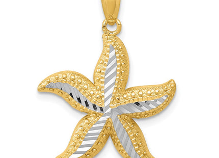 14K gold starfish pendant
