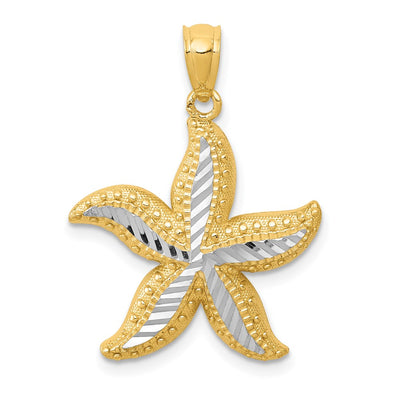 14K gold starfish pendant