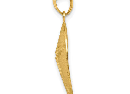 14k Satin Diamond-cut Sand Dollar Pendant (Style K6075)