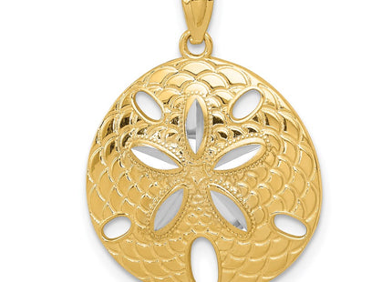 14k Yellow & Rhodium Pendants Style K6076 - Classique Jewelry Inc.