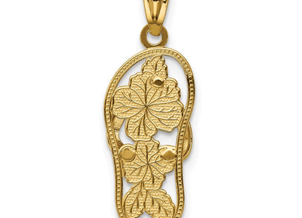 14k Yellow & Rhodium Pendants Style K6091 - Classique Jewelry Inc.