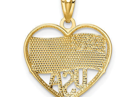 14k Yellow & Rhodium Pendants Style K6111 - Classique Jewelry Inc.