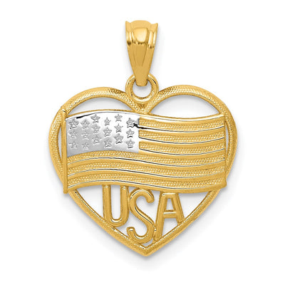 14K gold heart pendant