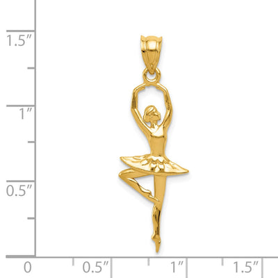 14K Polished Large Ballerina Pendant