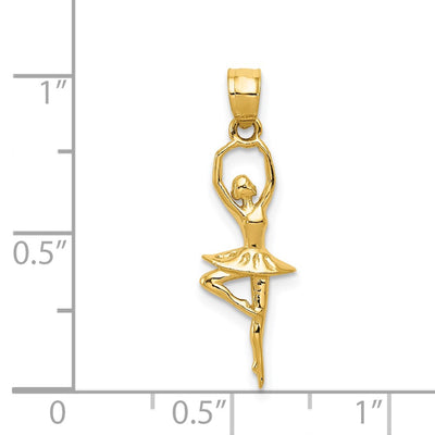 14K Polished Small Ballerina Pendant