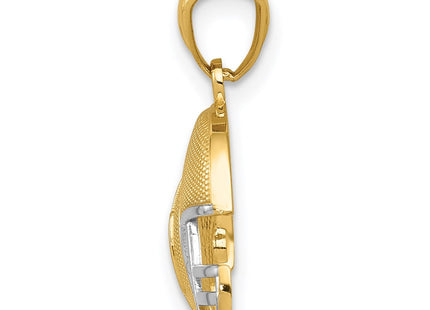 14k Yellow & Rhodium Pendants Style K6145 - Classique Jewelry Inc.